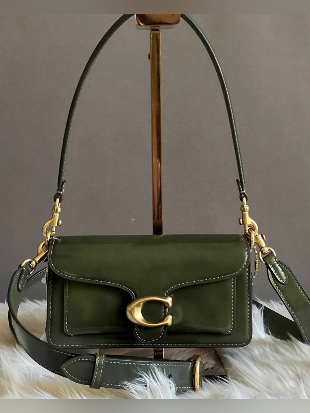New! MINT CONDITION COACH Tabby Shoulder Bag 20 Spazzolato leather